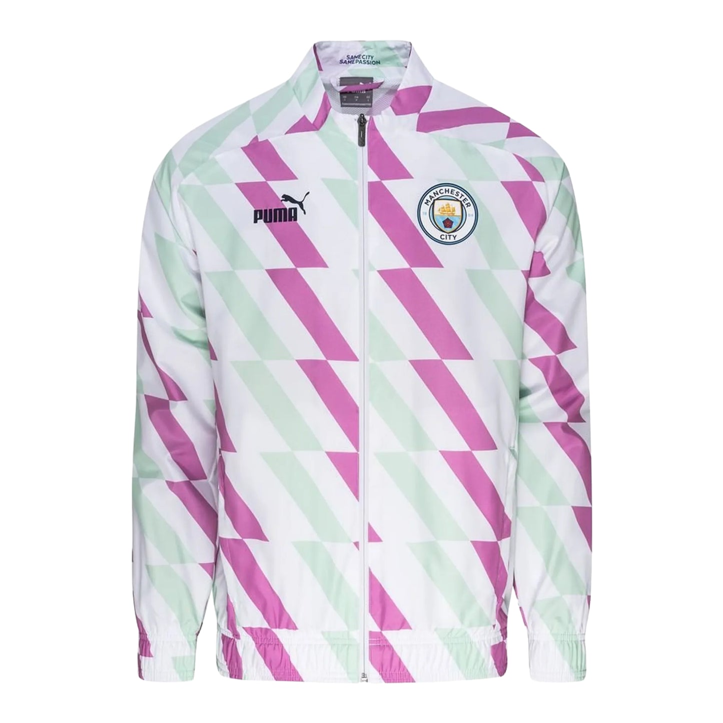 Puma White - Front - Puma Womens-Ladies Prematch Manchester City FC Jacket