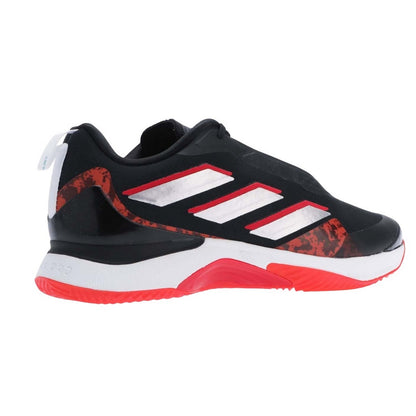 Black - Back - Adidas Womens-Ladies Avacourt Clay Bottom Tennis Shoes