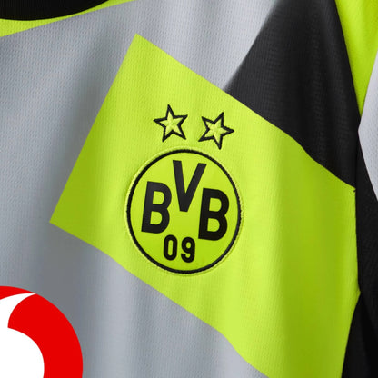 Silver-Yellow - Side - Puma Childrens-Kids 2025-2026 Borussia Dortmund Away Shirt