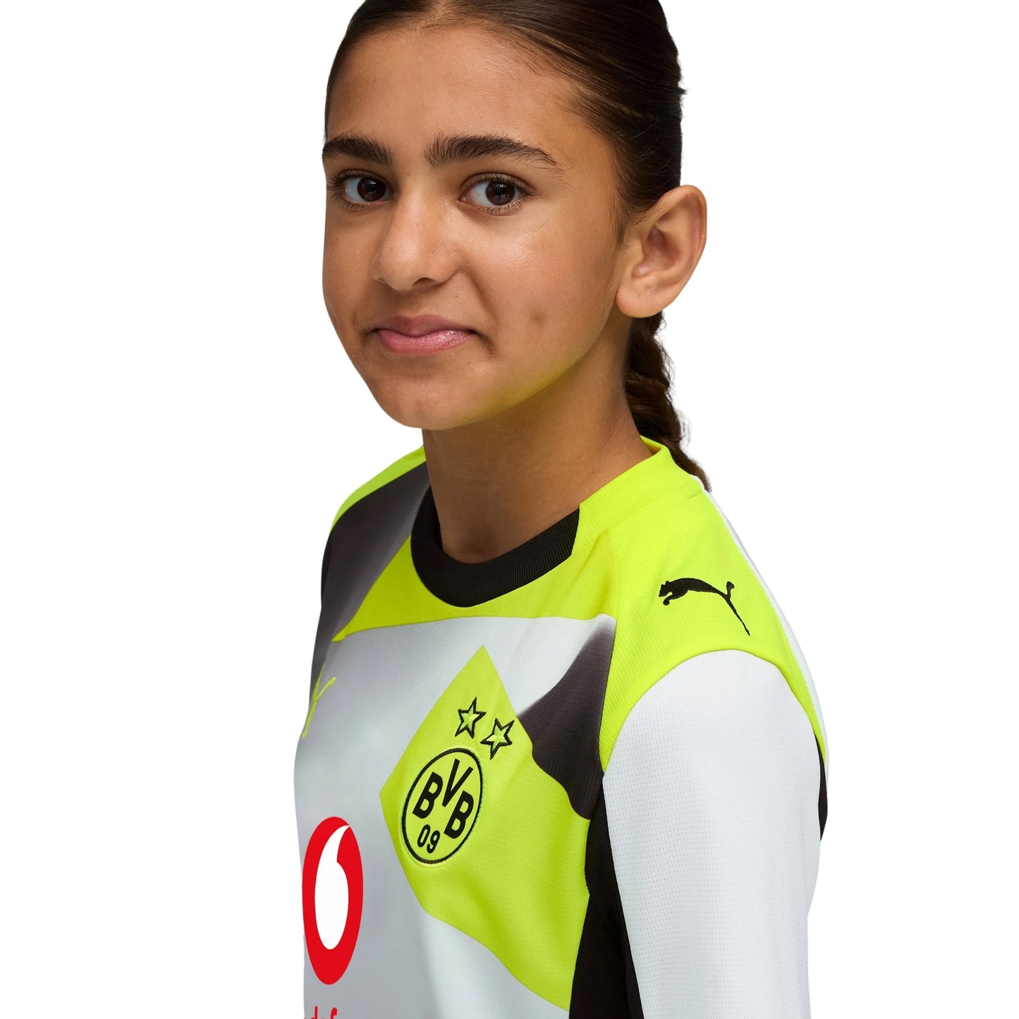 Silver-Yellow - Lifestyle - Puma Childrens-Kids 2025-2026 Borussia Dortmund Away Shirt