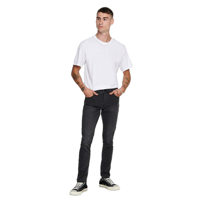 White - Close up - Only and Sons Mens Crew Neck Oversized T-Shirt