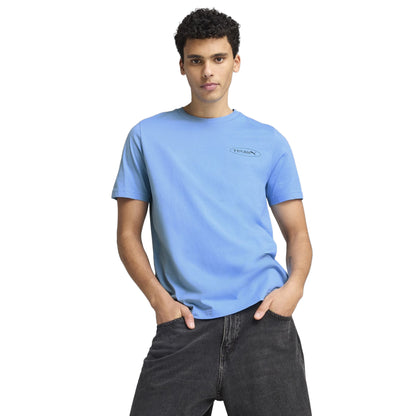 Light Blue - Side - Puma Mens Circle Logo Regular T-Shirt