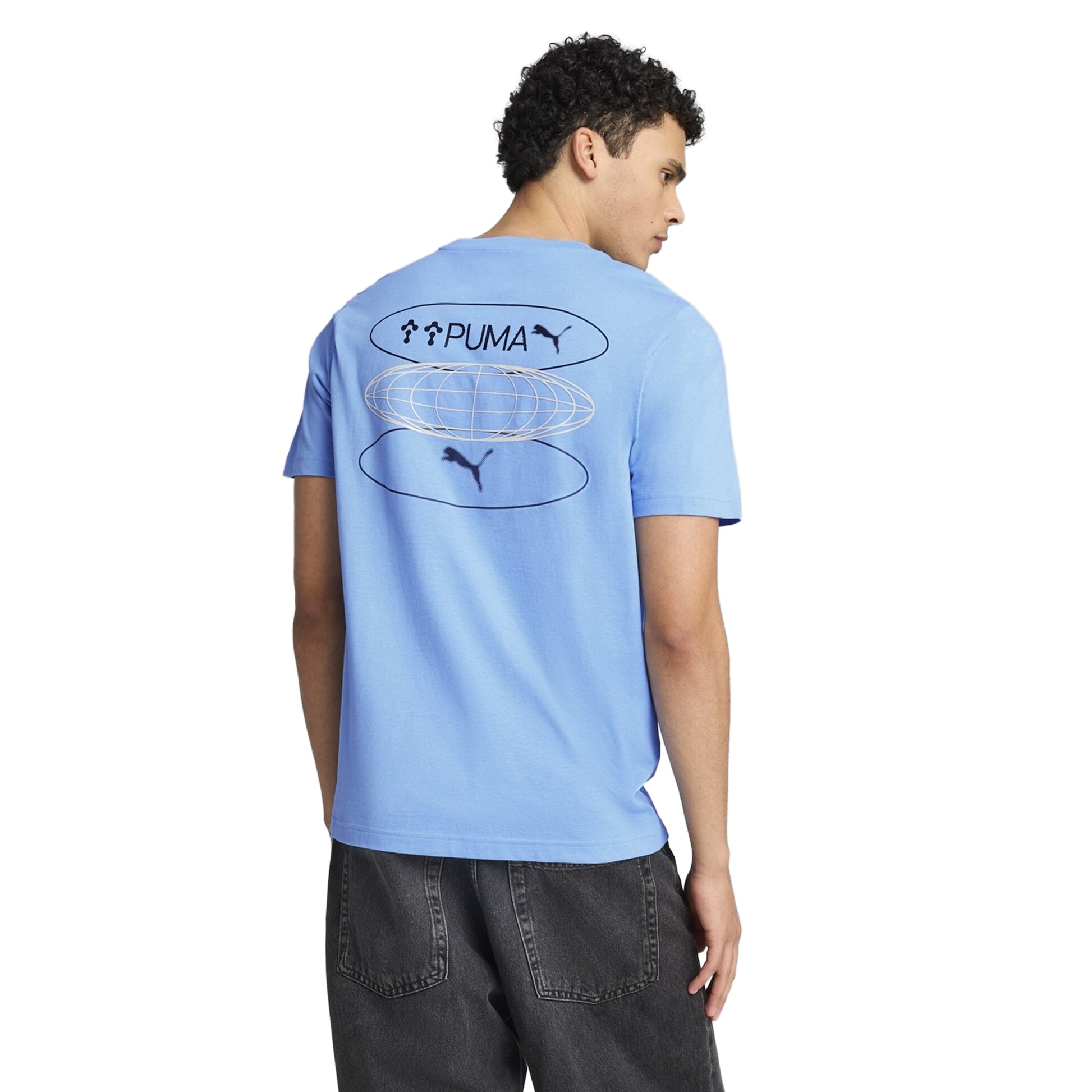 Light Blue - Lifestyle - Puma Mens Circle Logo Regular T-Shirt