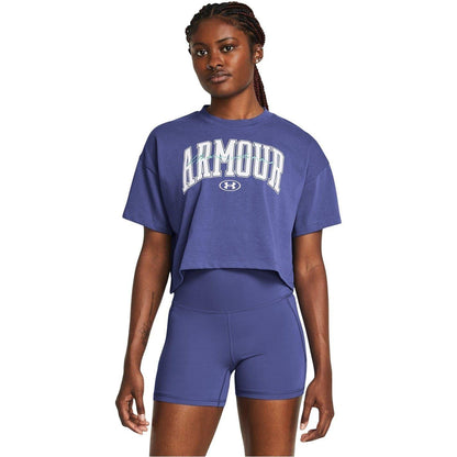 Purple - Side - Under Armour Womens-Ladies Boyfriend T-Shirt