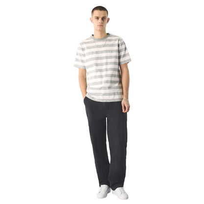Grey - Lifestyle - Pretty Green Unisex Adult Stripe Paisley Crew Neck Regular T-Shirt