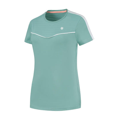 Blue - Front - K-Swiss Womens-Ladies Hypercourt Crew Neck T-Shirt