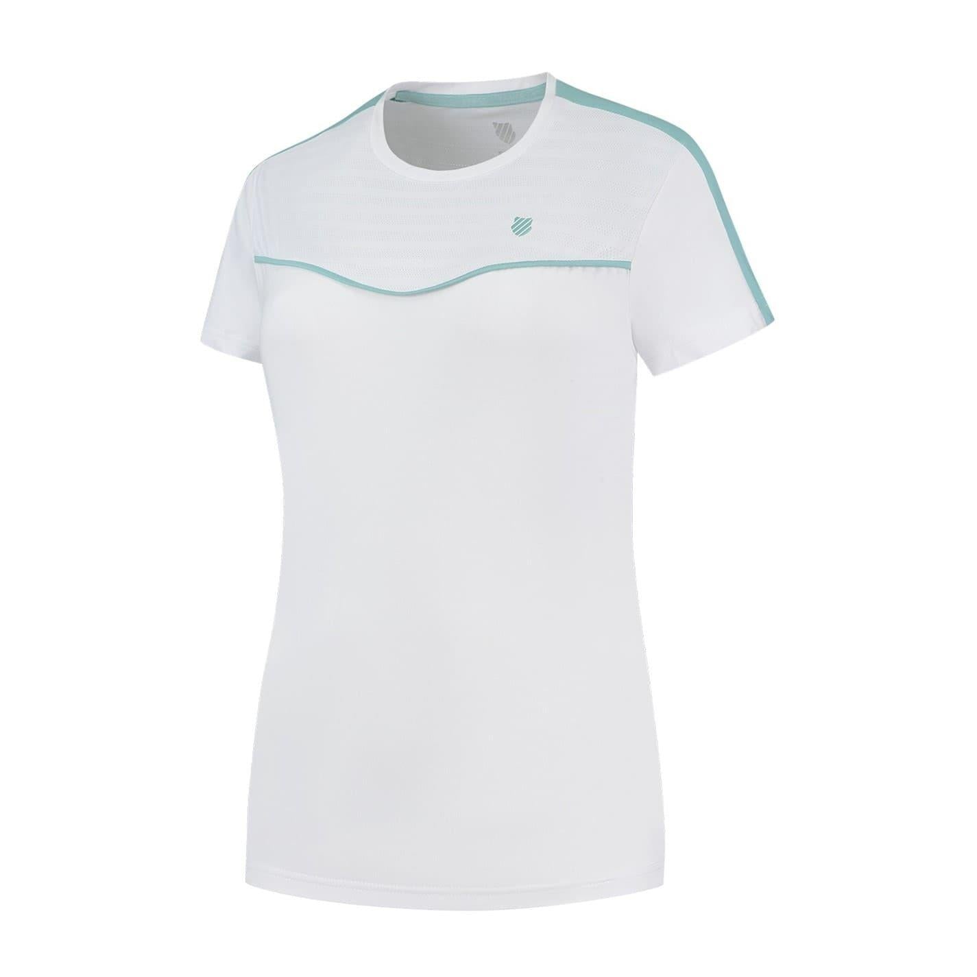 White - Front - K-Swiss Womens-Ladies Hypercourt Crew Neck T-Shirt