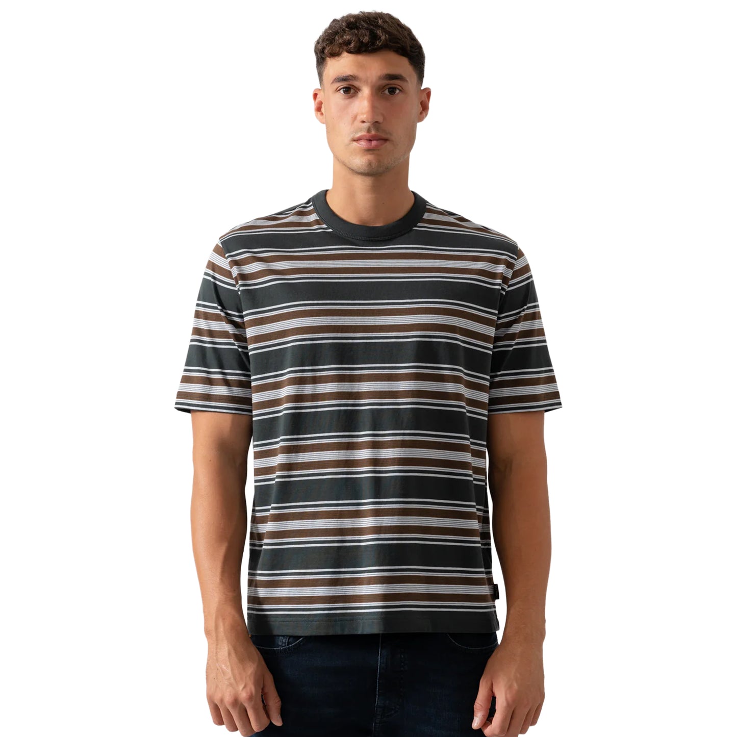 Green - Lifestyle - Paul Smith Mens Wide Stripe Crew Neck T-Shirt