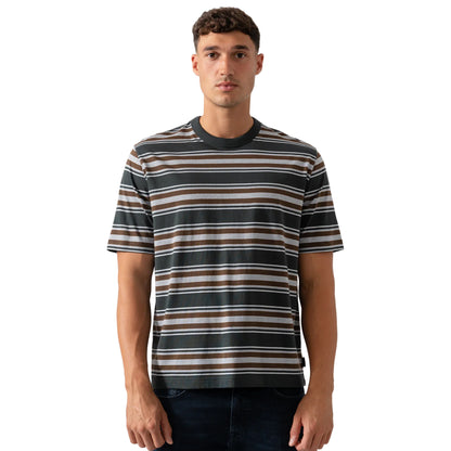 Green - Lifestyle - Paul Smith Mens Wide Stripe Crew Neck T-Shirt