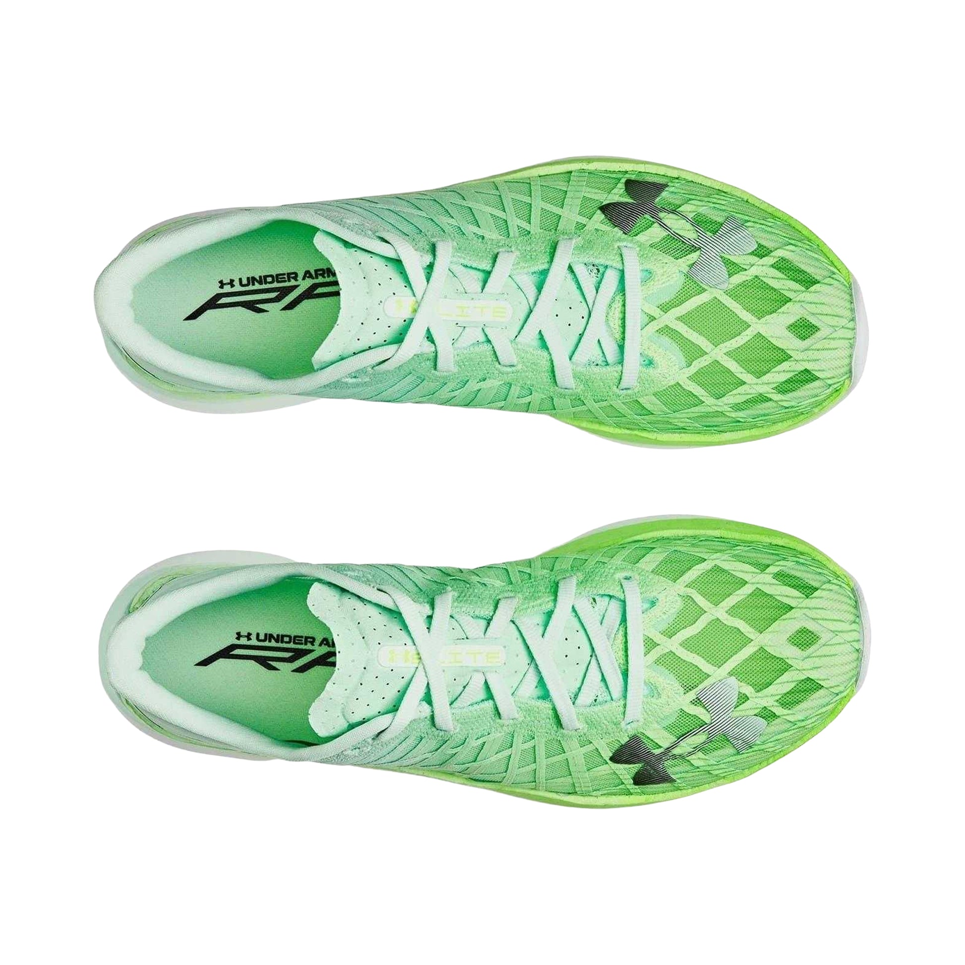 Green - Side - Under Armour Womens-Ladies Velociti Elite Low Cut Trainers