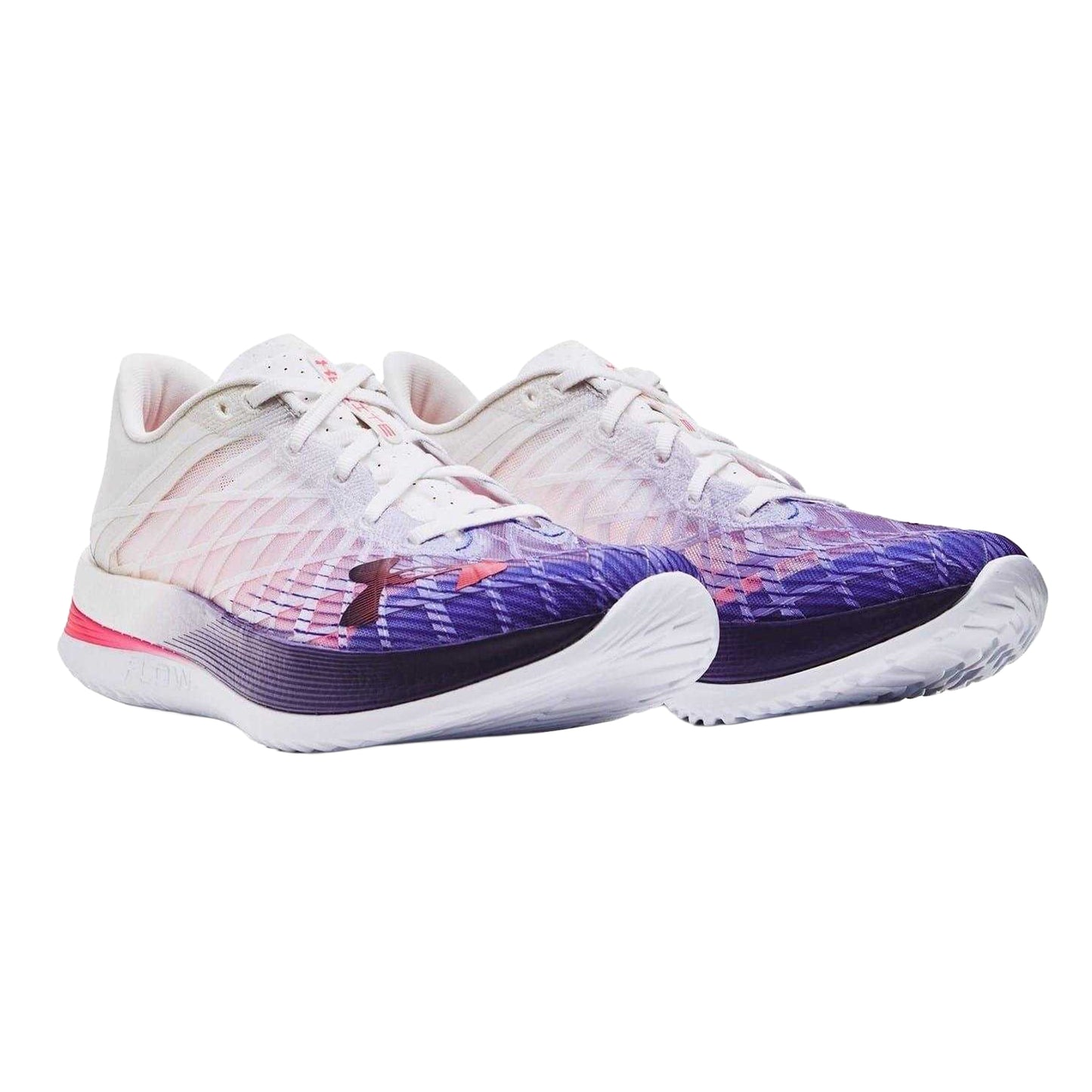 White-Blue - Pack Shot - Under Armour Womens-Ladies Velociti Elite Low Cut Trainers