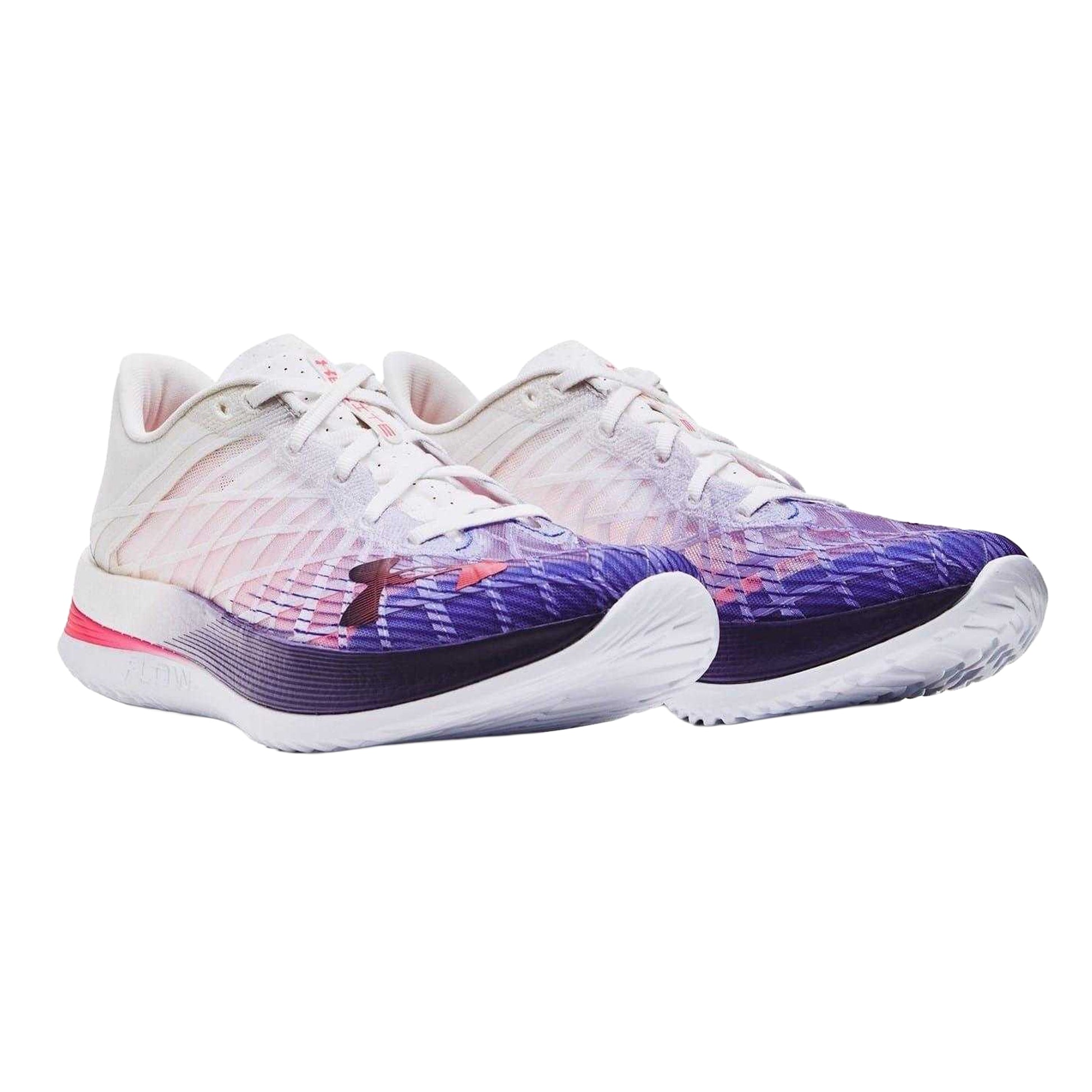 White-Blue - Pack Shot - Under Armour Womens-Ladies Velociti Elite Low Cut Trainers