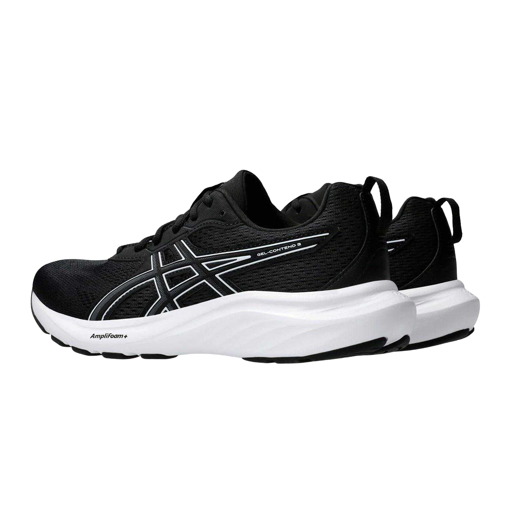 Black-White - Back - Asics Womens-Ladies Contend 9 Shoes