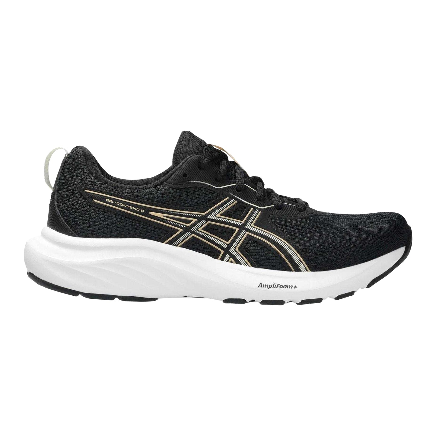 Black-Apricot - Front - Asics Womens-Ladies Contend 9 Shoes