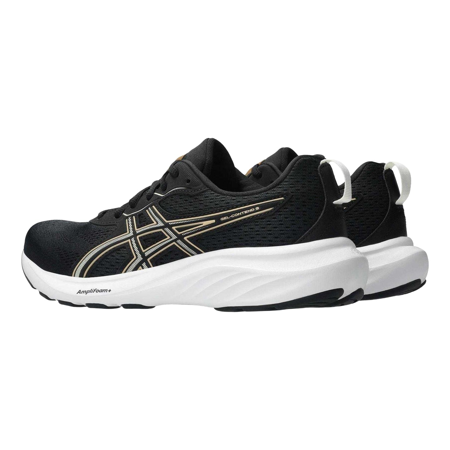 Black-Apricot - Back - Asics Womens-Ladies Contend 9 Shoes