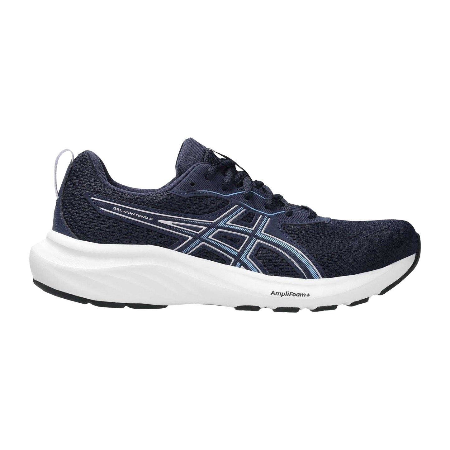 Midnight Blue-Lilac - Front - Asics Womens-Ladies Contend 9 Shoes