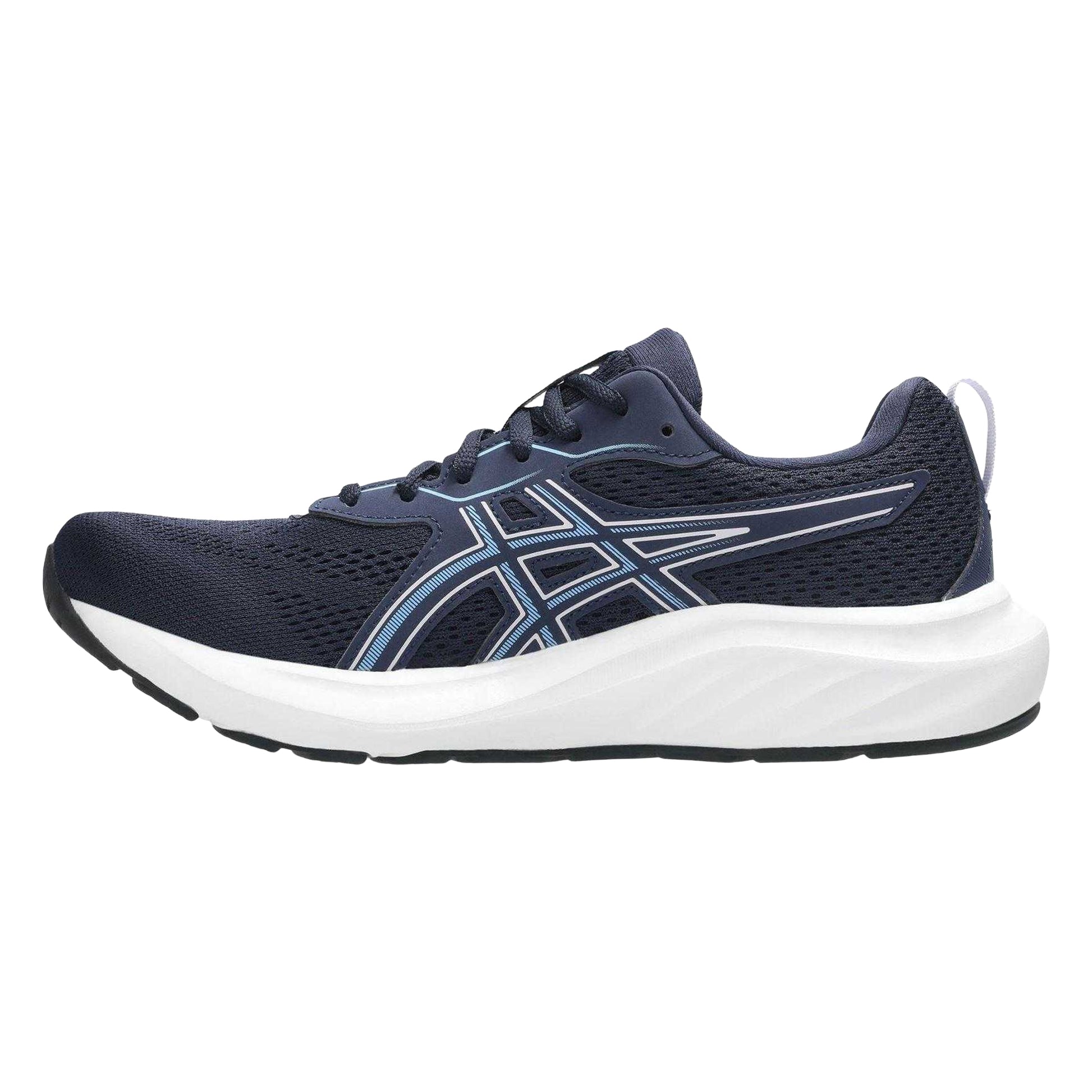 Midnight Blue-Lilac - Side - Asics Womens-Ladies Contend 9 Shoes