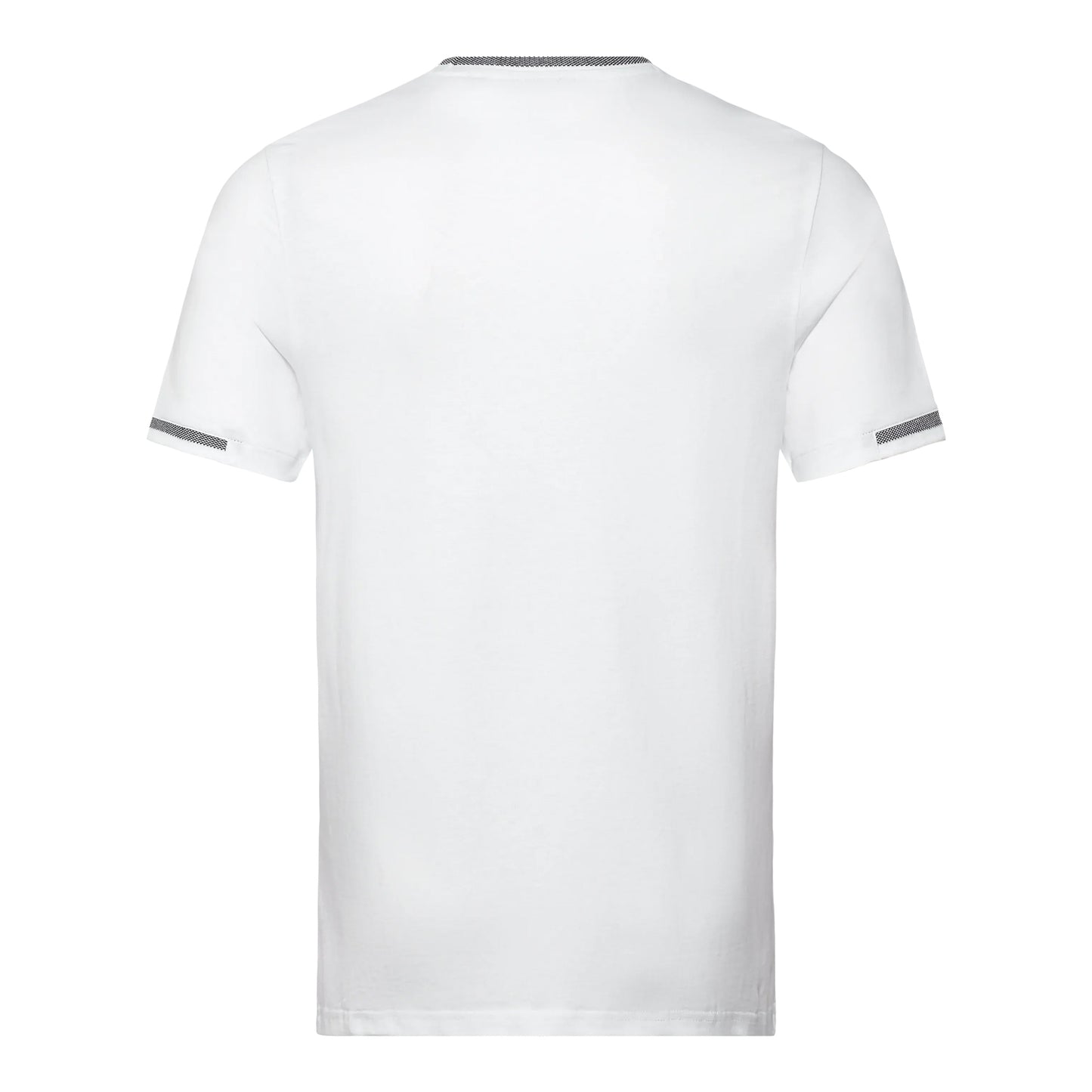 White-Black - Back - Lyle & Scott Mens Eagle Birdseye Tipped T-Shirt