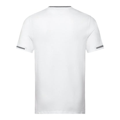 White-Black - Back - Lyle & Scott Mens Eagle Birdseye Tipped T-Shirt