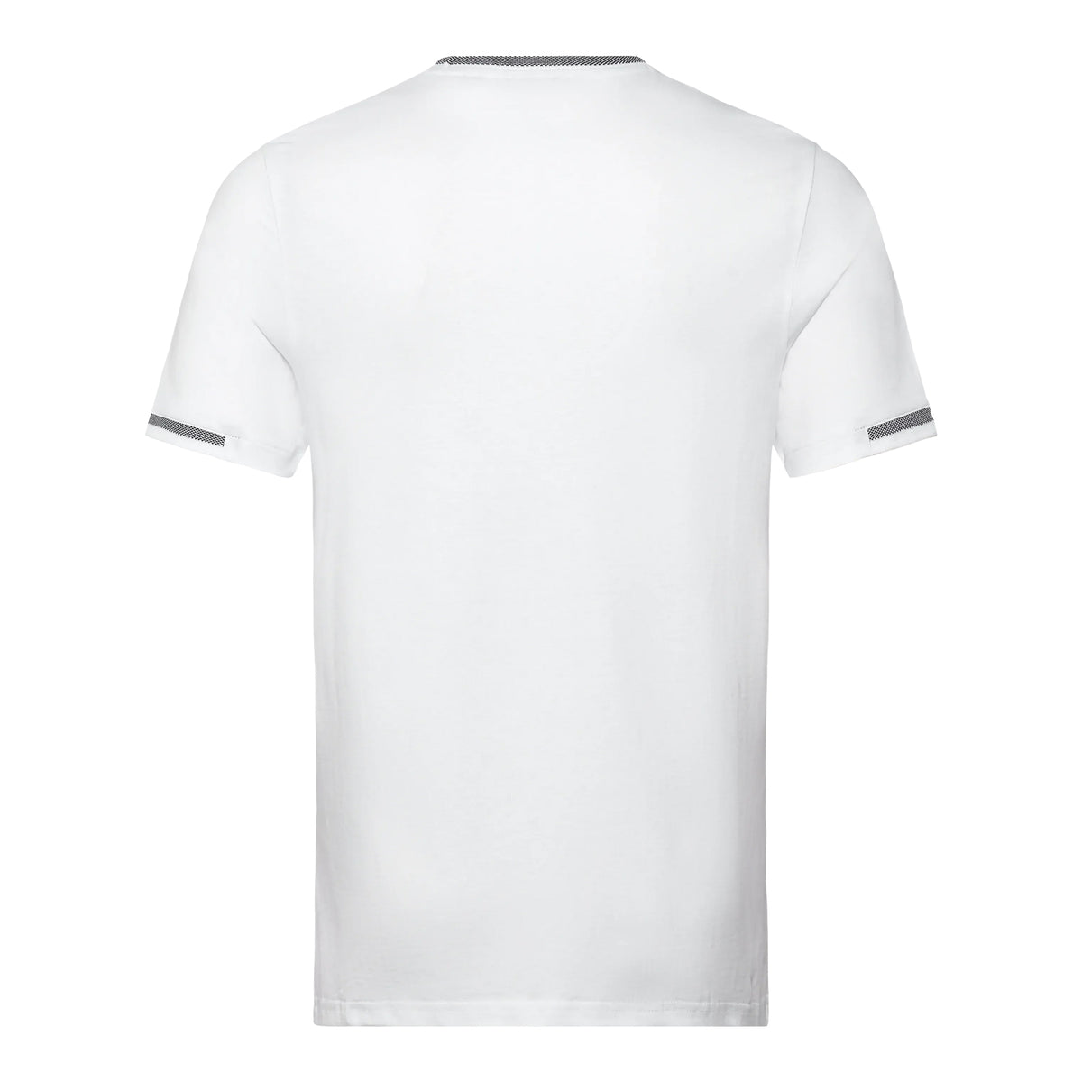 White-Black - Back - Lyle & Scott Mens Eagle Birdseye Tipped T-Shirt