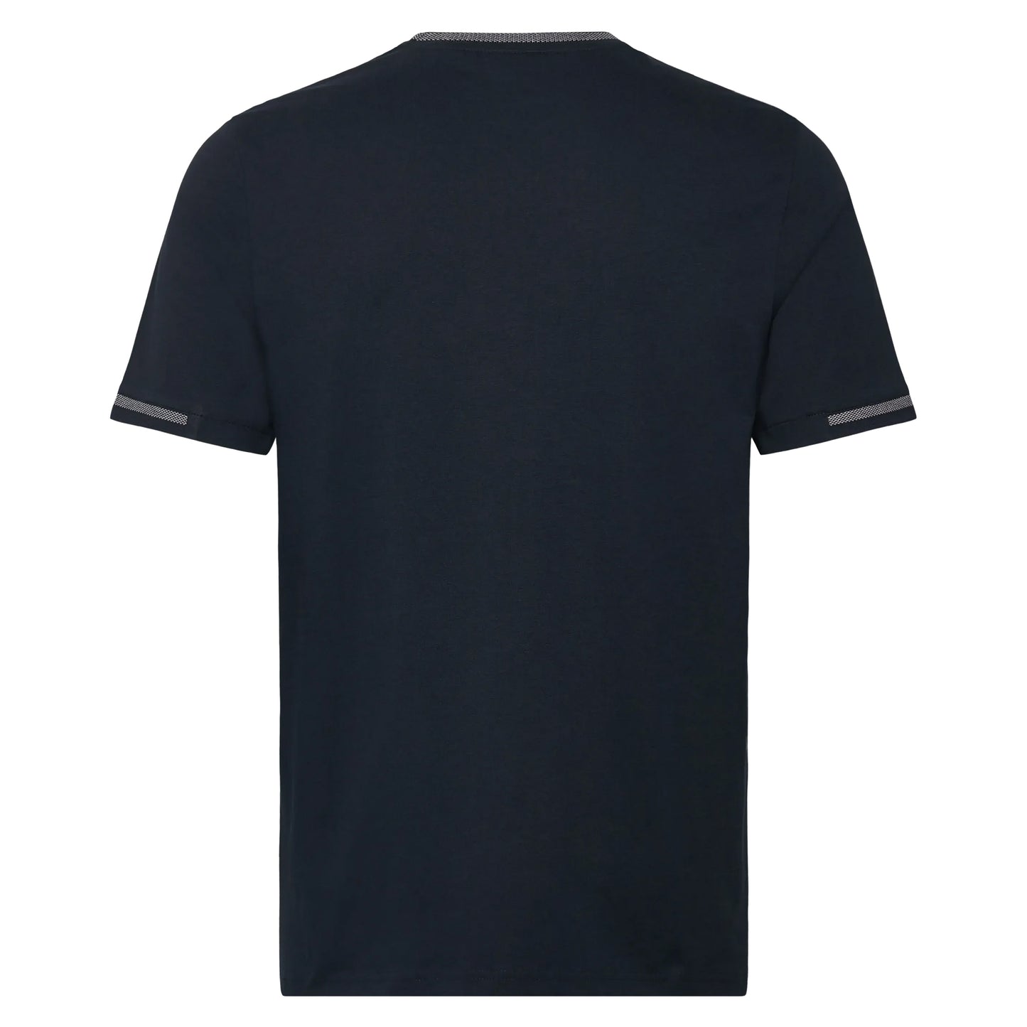 Dark Navy - Back - Lyle & Scott Mens Eagle Birdseye Tipped T-Shirt