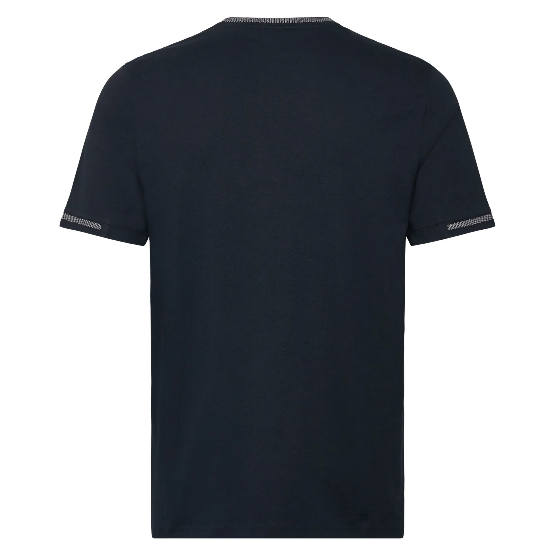 Dark Navy - Back - Lyle & Scott Mens Eagle Birdseye Tipped T-Shirt