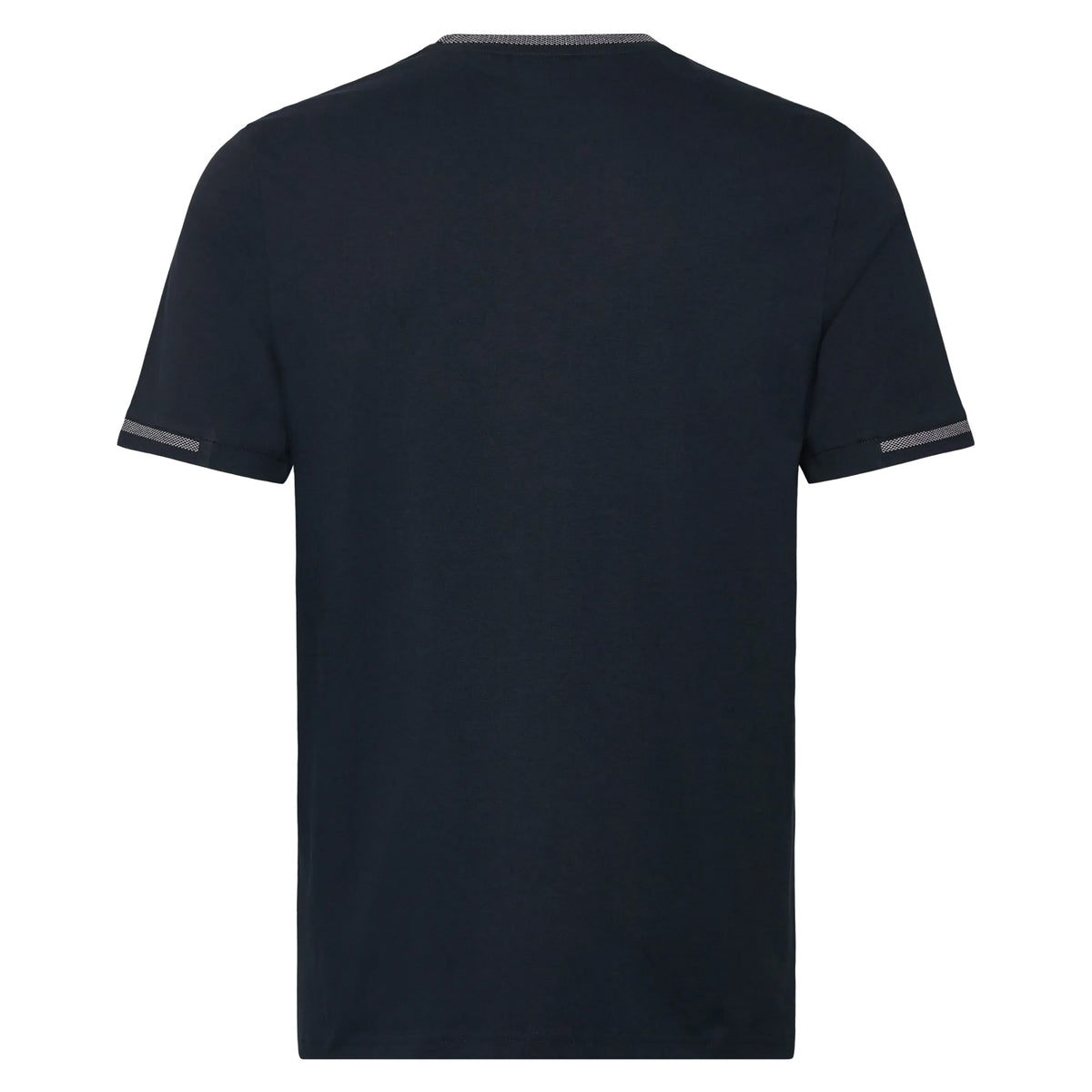 Dark Navy - Back - Lyle & Scott Mens Eagle Birdseye Tipped T-Shirt