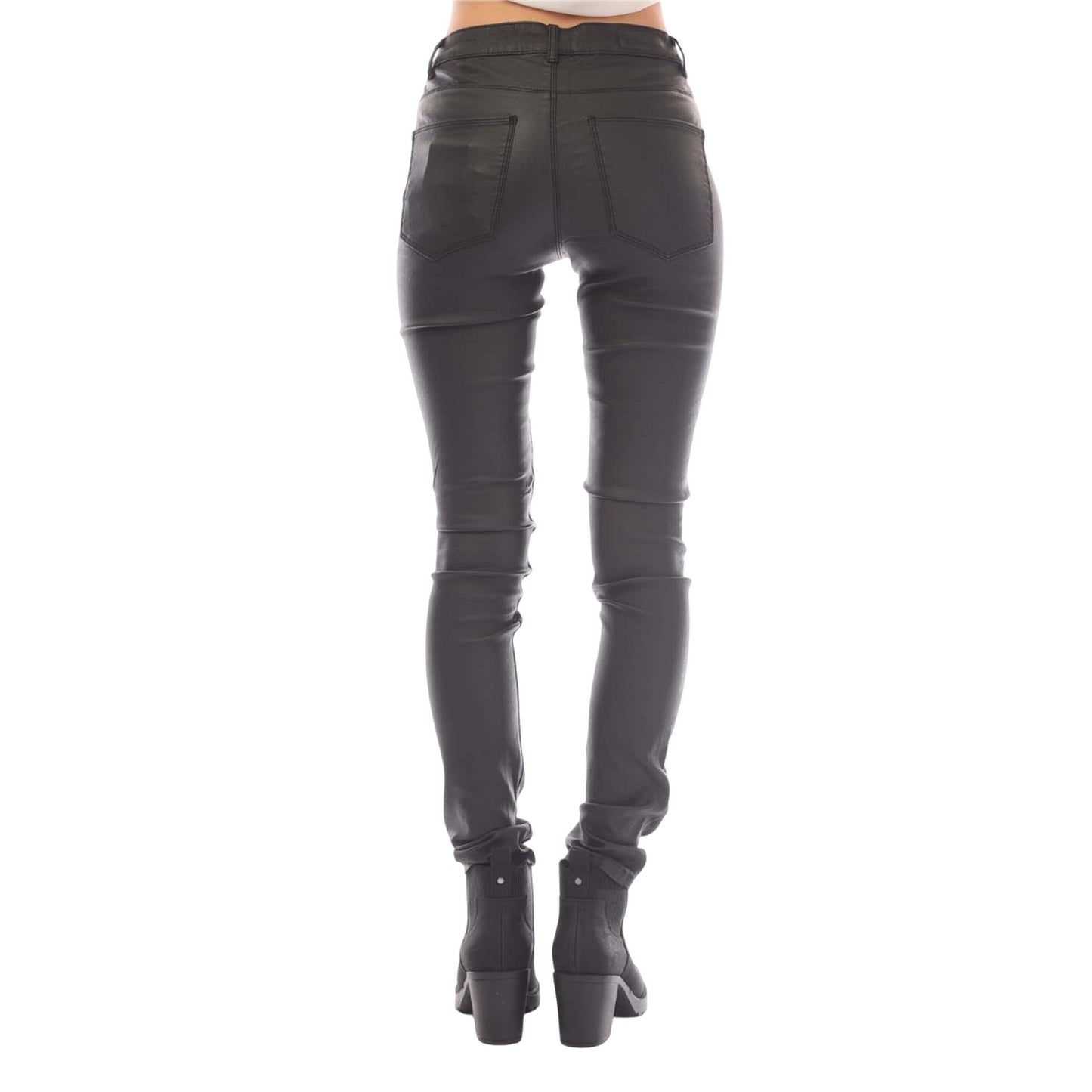 Black - Back - Only Womens-Ladies Anne K Faux Leather Trousers