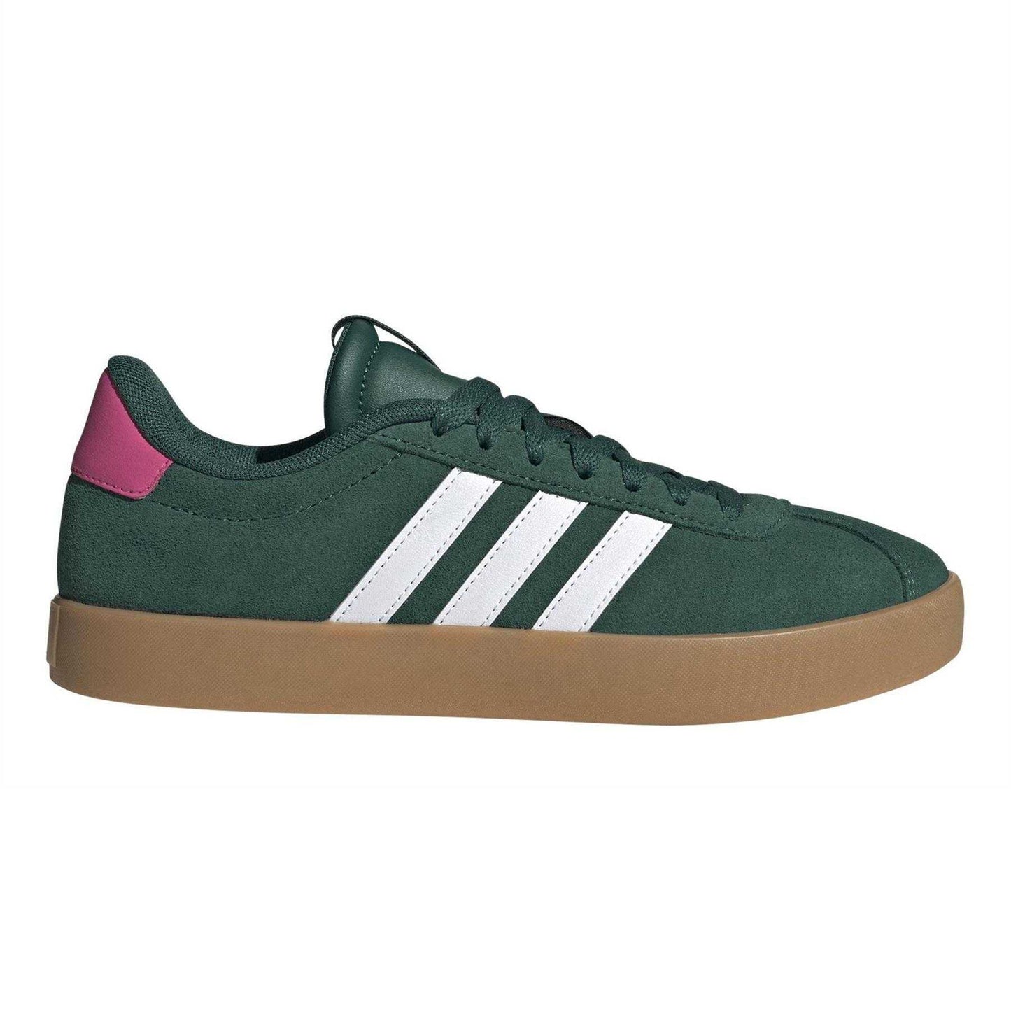 Green-Pink - Front - Adidas Womens-Ladies VL Court 3.0 Leather Flat Trainers