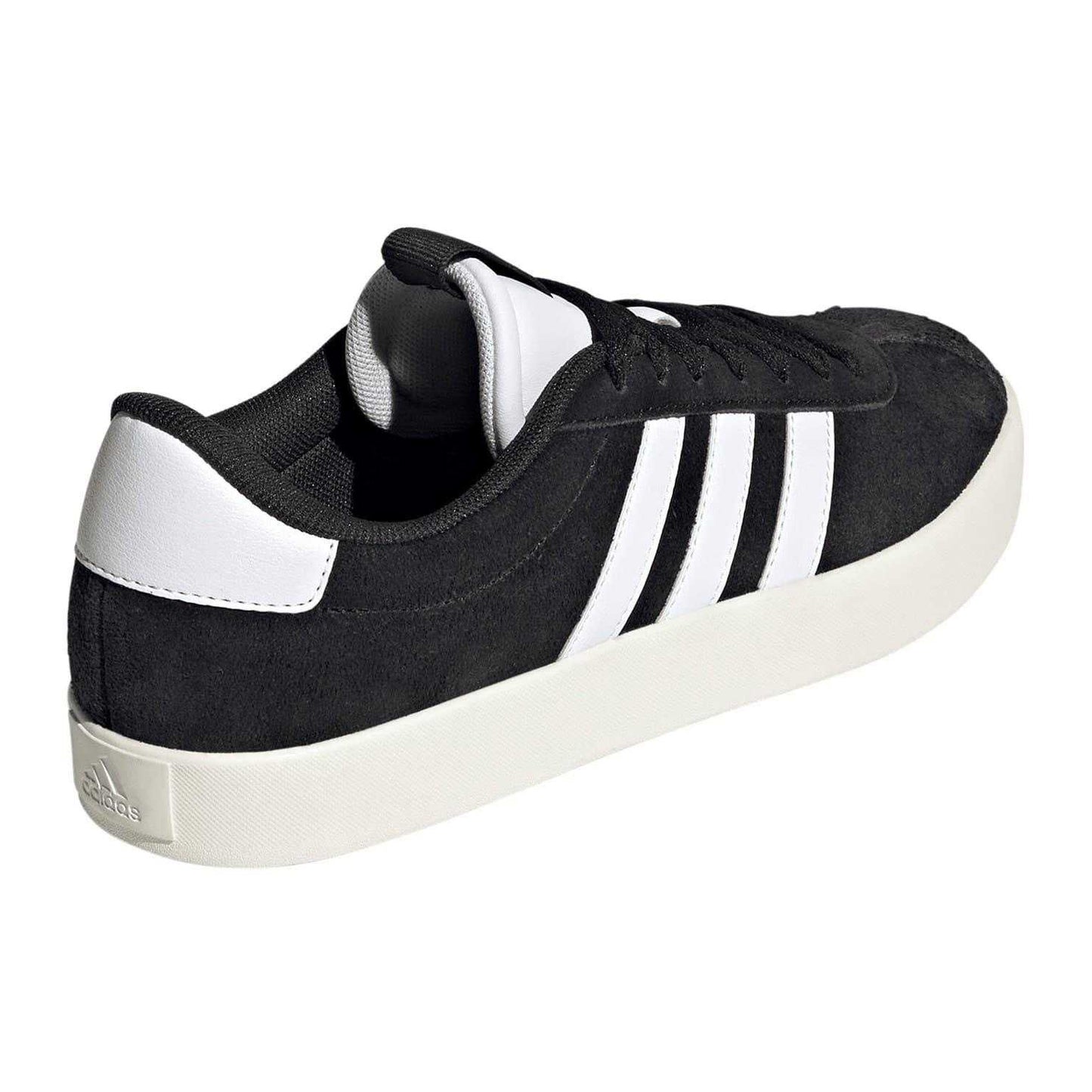 Brown-Leopard - Front - Adidas Womens-Ladies VL Court 3.0 Leather Flat Trainers