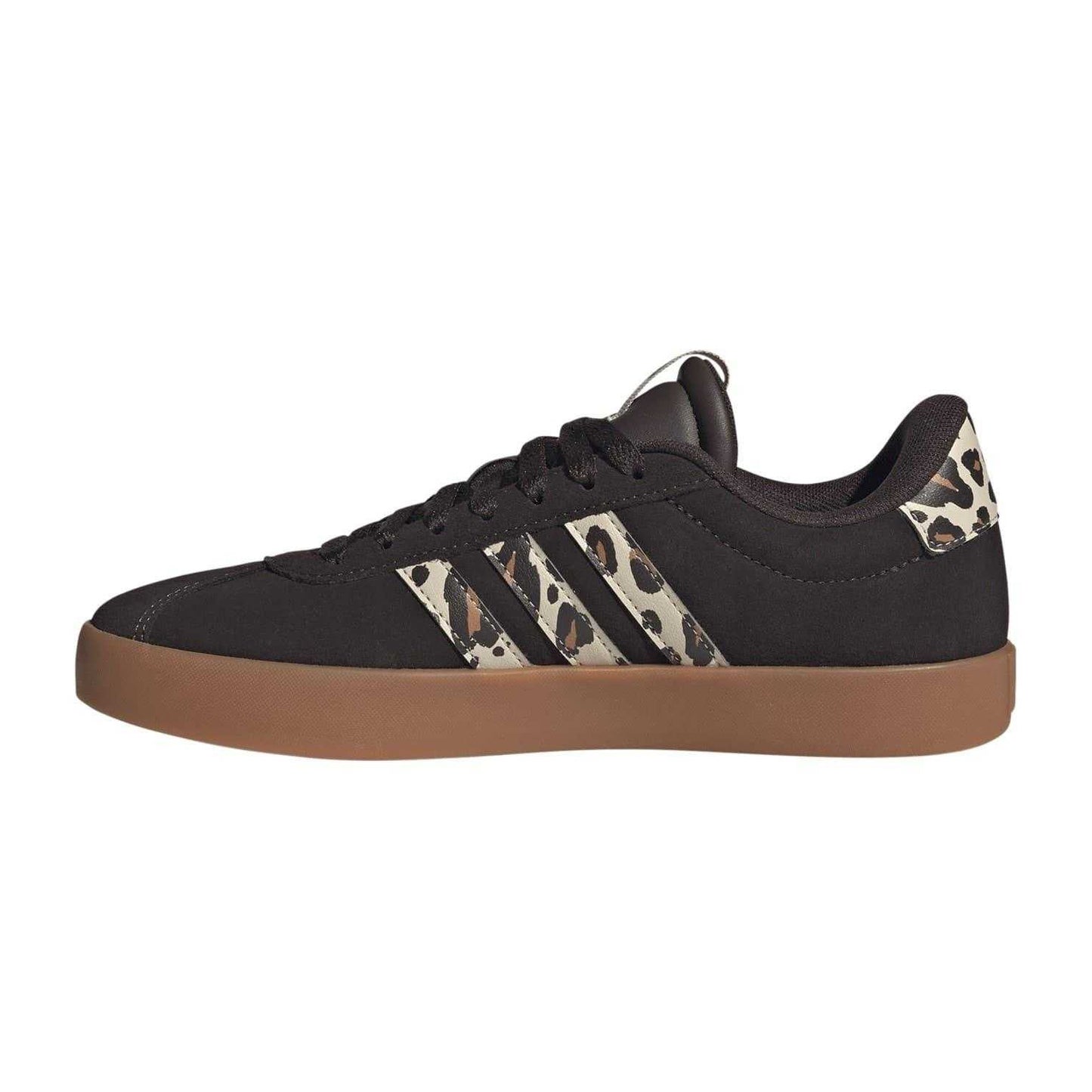 Brown-Leopard - Lifestyle - Adidas Womens-Ladies VL Court 3.0 Leather Flat Trainers