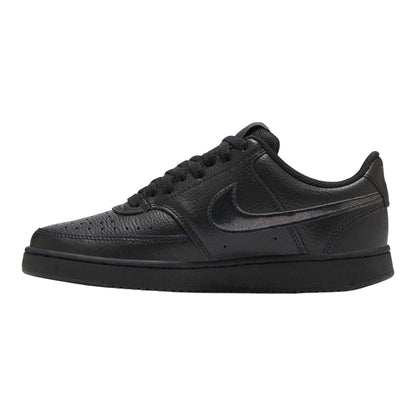 Triple Black - Side - Nike Womens-Ladies Vision Low Next Nature Trainers