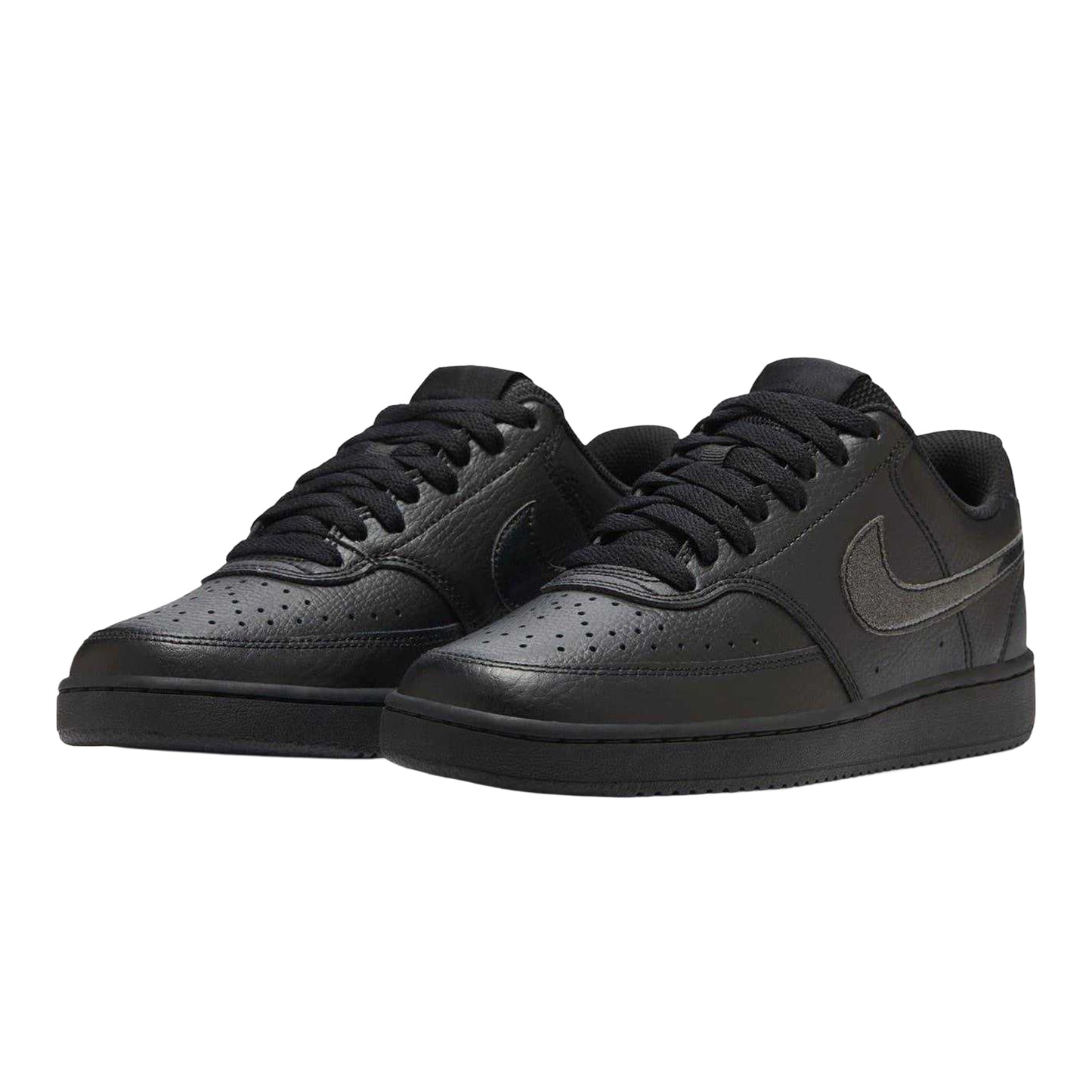 Triple Black - Pack Shot - Nike Womens-Ladies Vision Low Next Nature Trainers