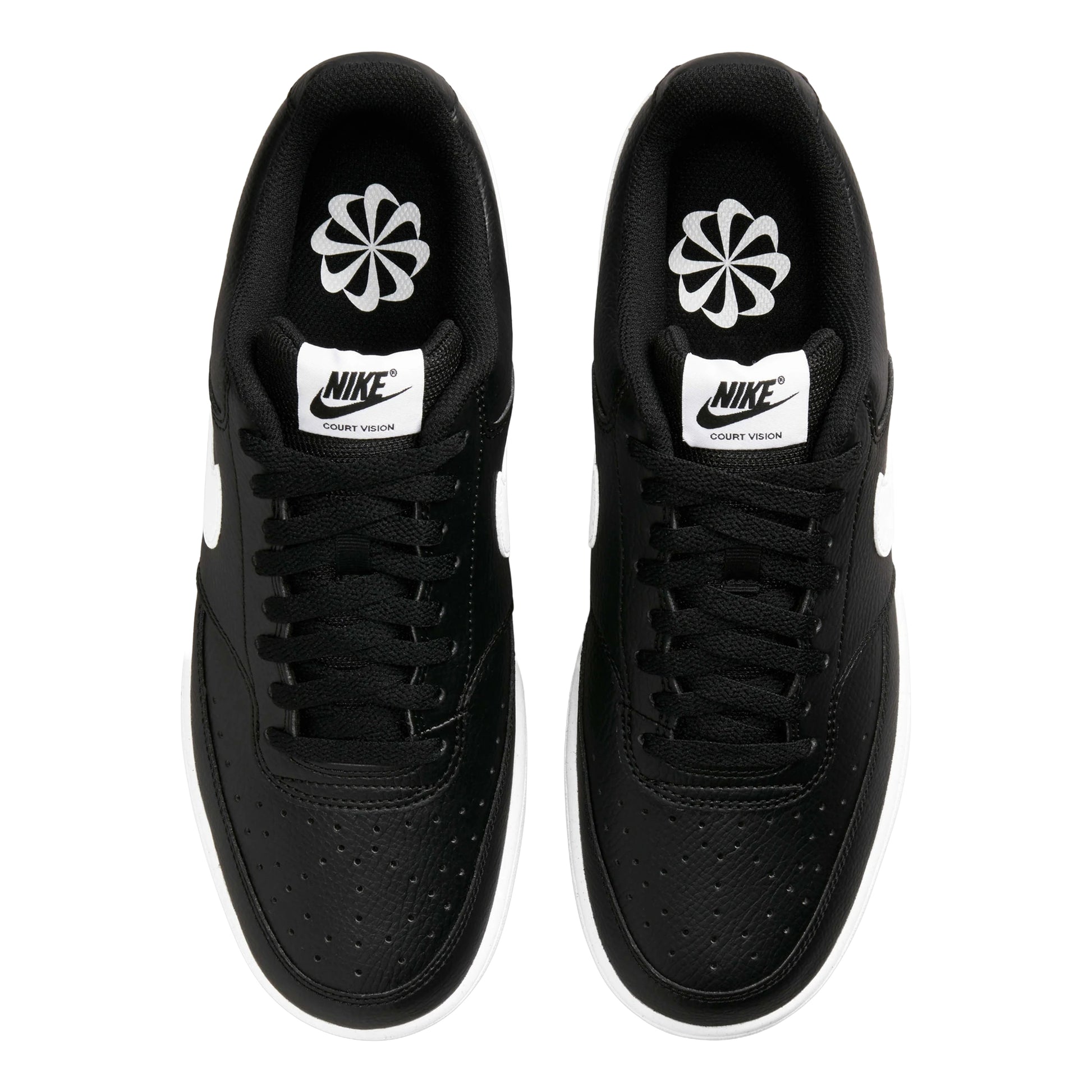 Black-White - Lifestyle - Nike Womens-Ladies Vision Low Next Nature Trainers
