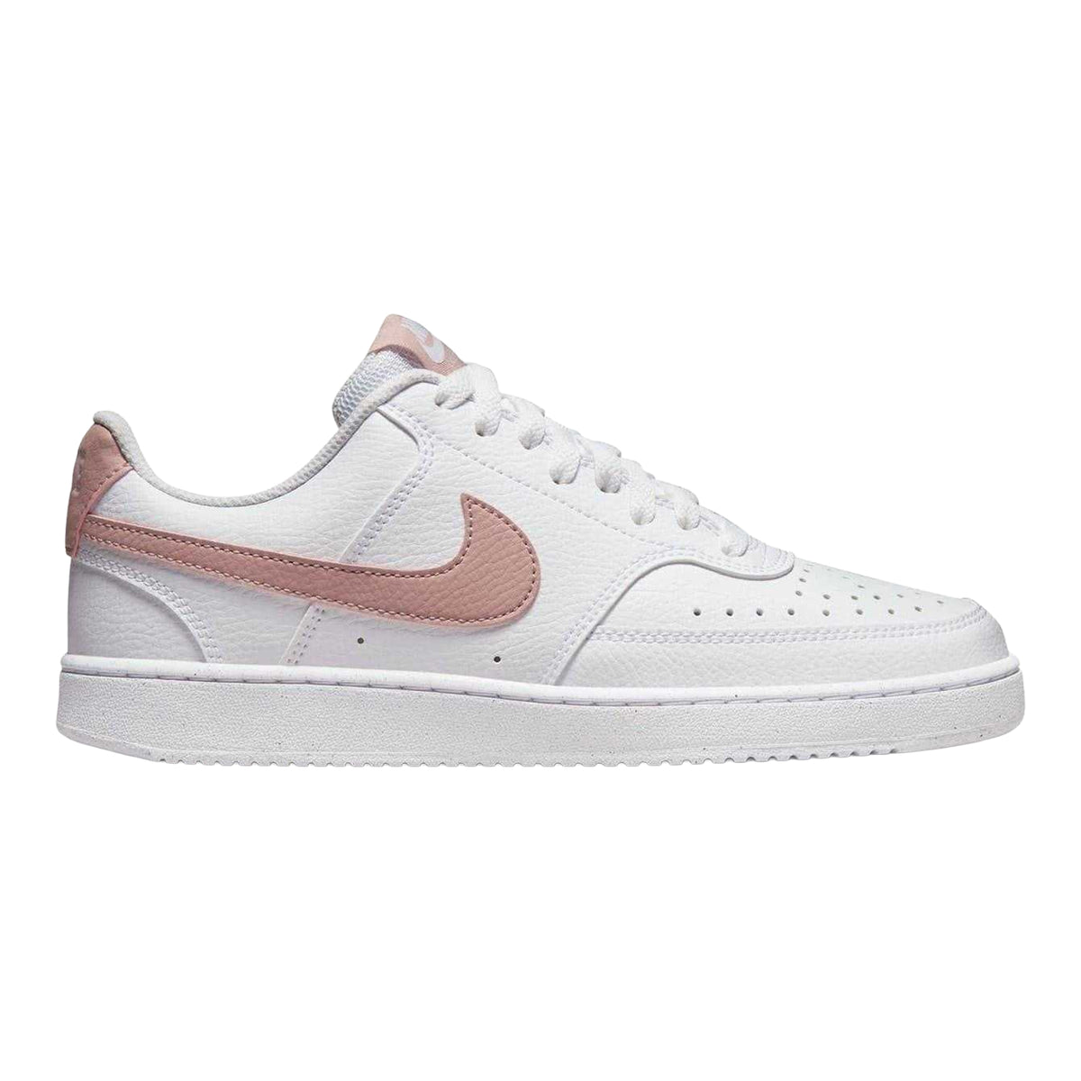 White-Pink - Front - Nike Womens-Ladies Vision Low Next Nature Trainers