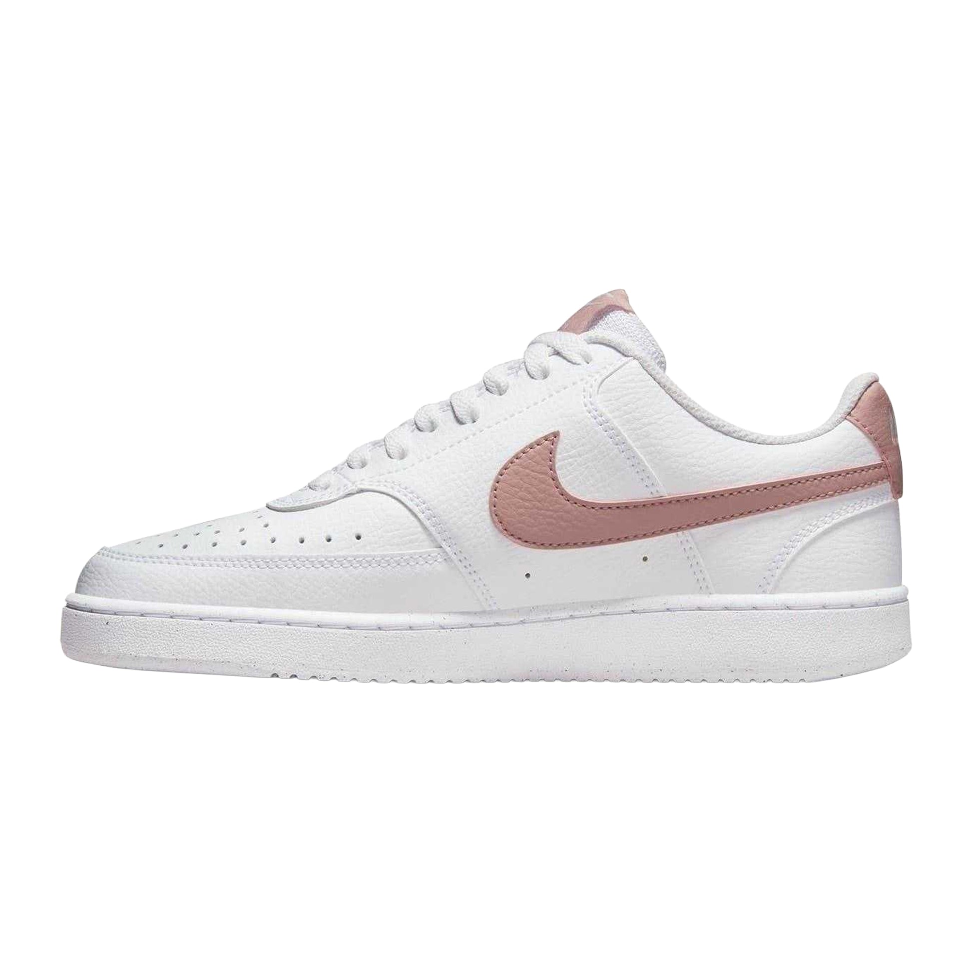 White-Pink - Back - Nike Womens-Ladies Vision Low Next Nature Trainers