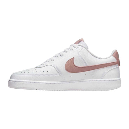 White-Pink - Back - Nike Womens-Ladies Vision Low Next Nature Trainers