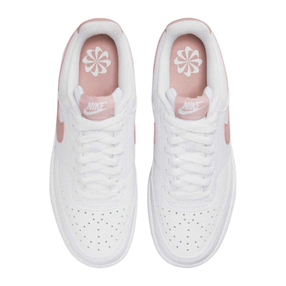 White-Pink - Side - Nike Womens-Ladies Vision Low Next Nature Trainers