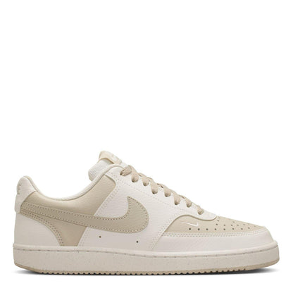Cream-Phantom - Front - Nike Womens-Ladies Vision Low Next Nature Trainers