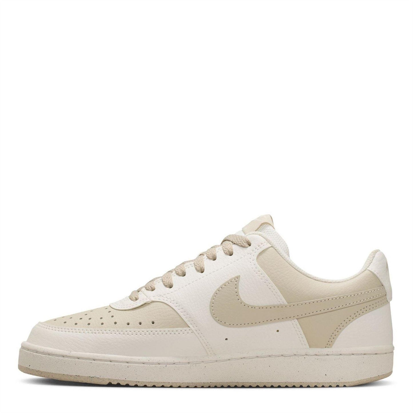 Cream-Phantom - Back - Nike Womens-Ladies Vision Low Next Nature Trainers