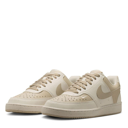 Cream-Phantom - Side - Nike Womens-Ladies Vision Low Next Nature Trainers