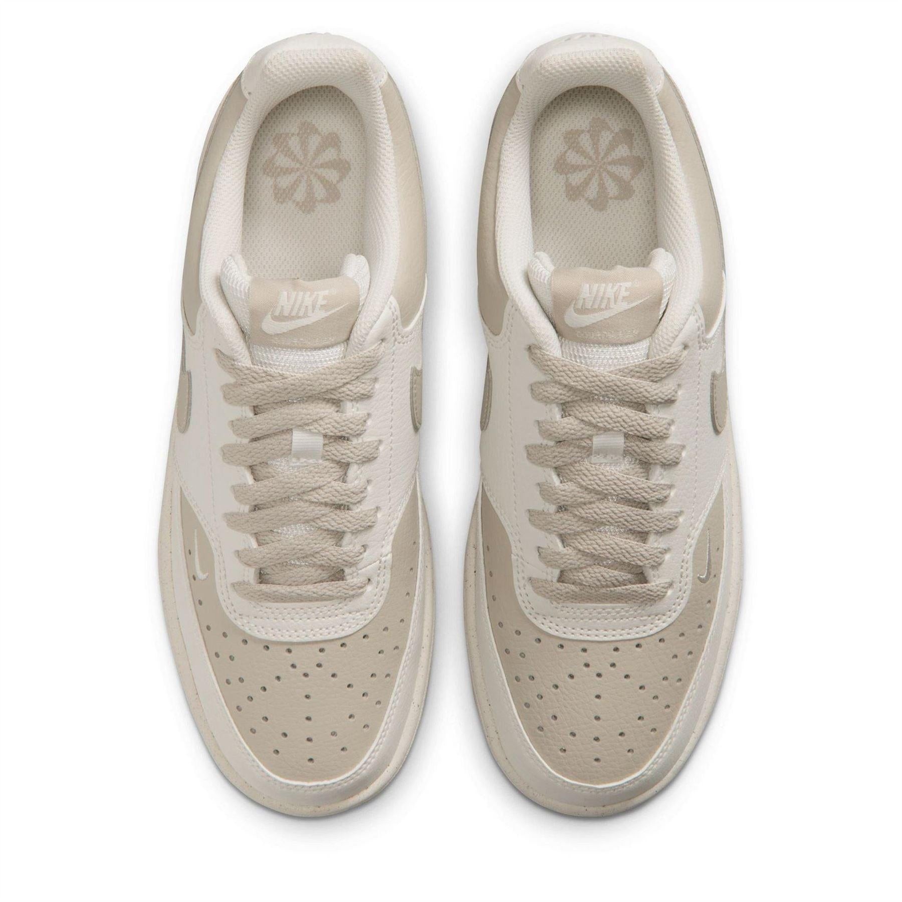 Cream-Phantom - Pack Shot - Nike Womens-Ladies Vision Low Next Nature Trainers