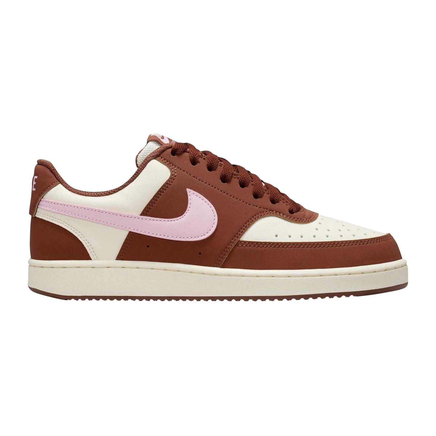 Brown-Pink - Front - Nike Womens-Ladies Vision Low Next Nature Trainers