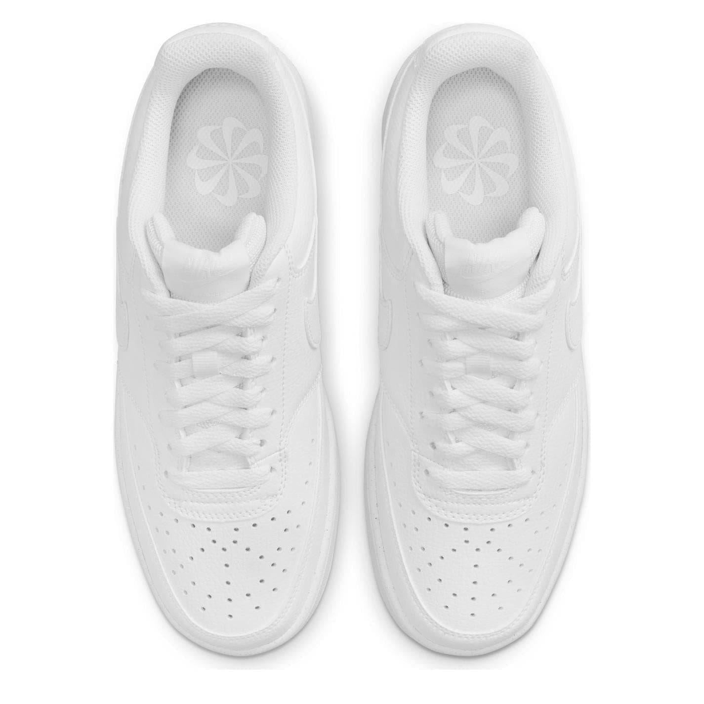 Off White - Pack Shot - Nike Womens-Ladies Vision Low Next Nature Trainers