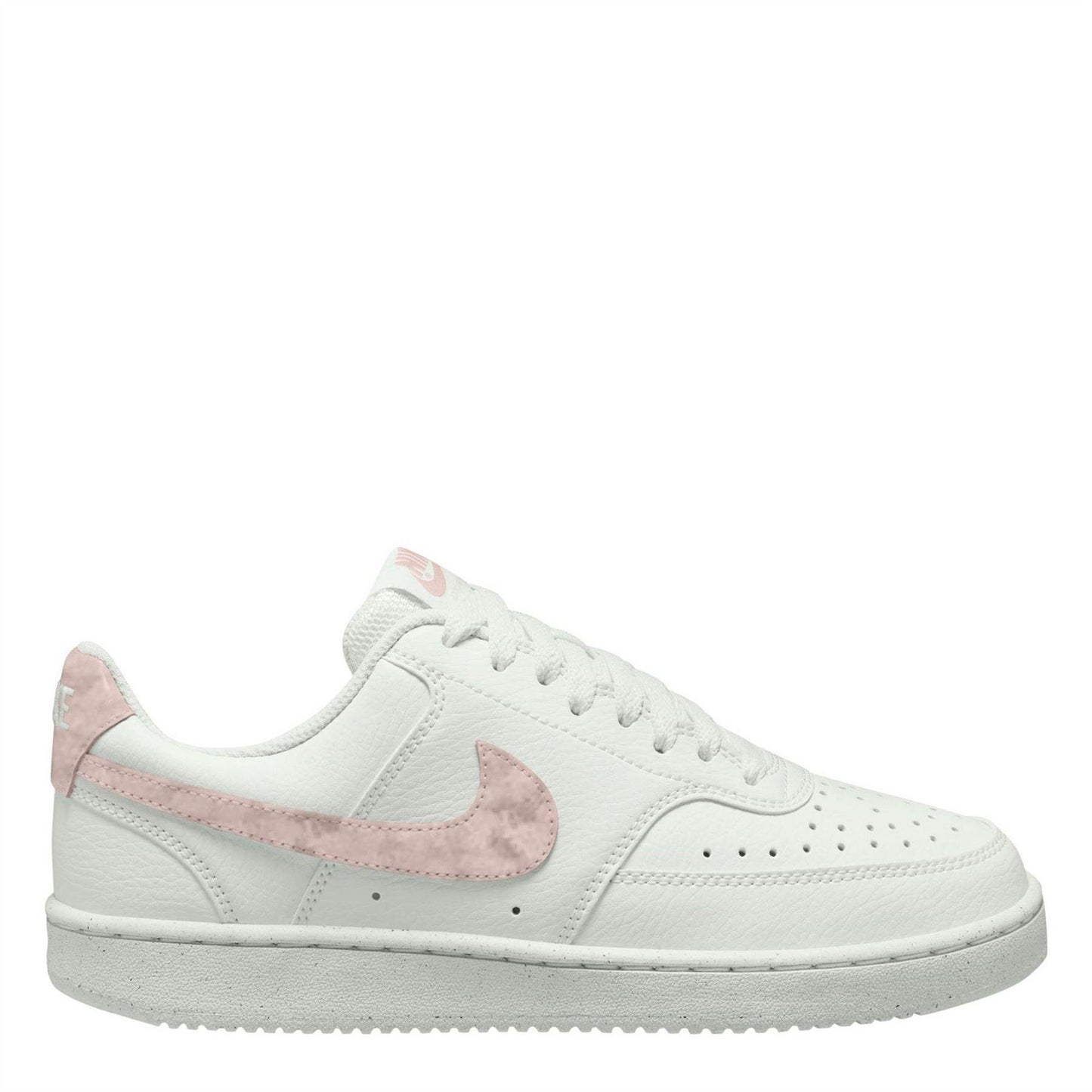 White-Peach Pearl - Front - Nike Womens-Ladies Vision Low Next Nature Trainers