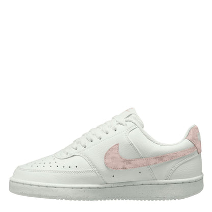 White-Peach Pearl - Back - Nike Womens-Ladies Vision Low Next Nature Trainers