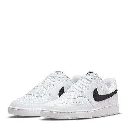 White-Jet Black - Side - Nike Womens-Ladies Vision Low Next Nature Trainers