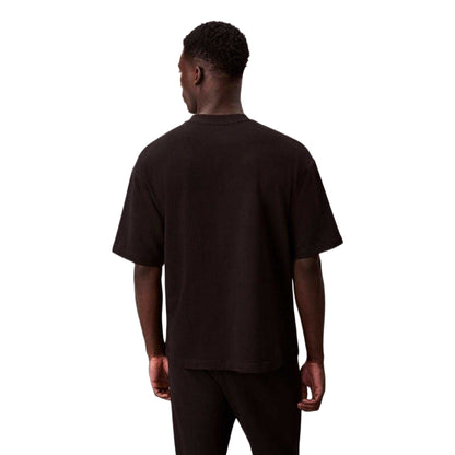 Black - Back - Calvin Klein Mens Logo Crew Neck T-Shirt