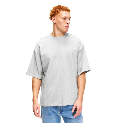 Grey Heather - Side - Calvin Klein Mens Logo Crew Neck T-Shirt