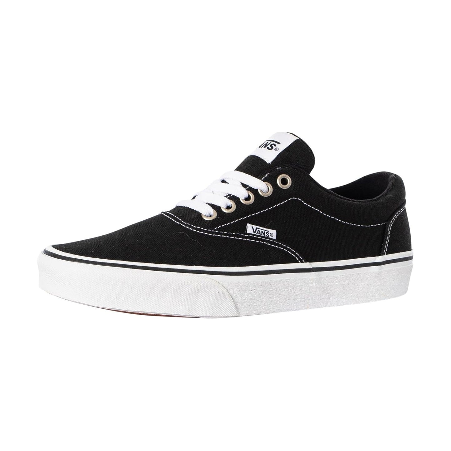 Black-White - Back - Vans Mens Doheny SS19 Logo Canvas Trainers